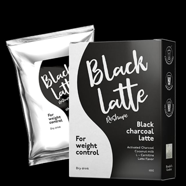 Black charcoal latte